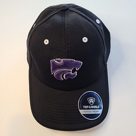 Kansas State  Baseball Cap Black Purple Logo - Picture 1 of 4